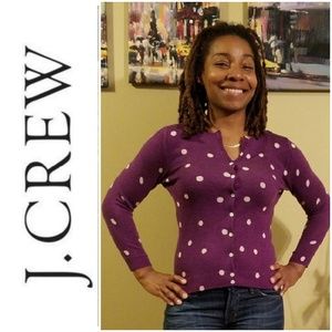 J.Crew Polkadot Cardigan Medium